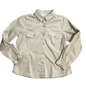 Women's Woolrich Beige Button Down Shirt L